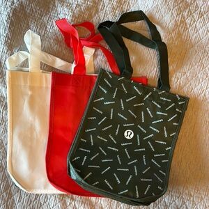Lululemon Athletica Green and Red Tote Bags